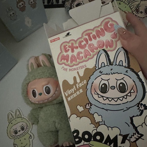 Pop Mart The Monsters Labubu Exciting Macaron Green Grape OPEN BOX